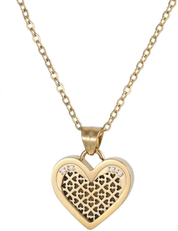 14K Gold Heart Pendant Necklace P193189