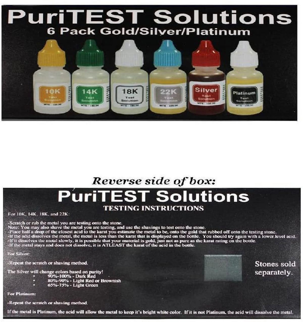 Gold Silver Platinum Test Acids with Diamond Tester and Digital Scale C22154