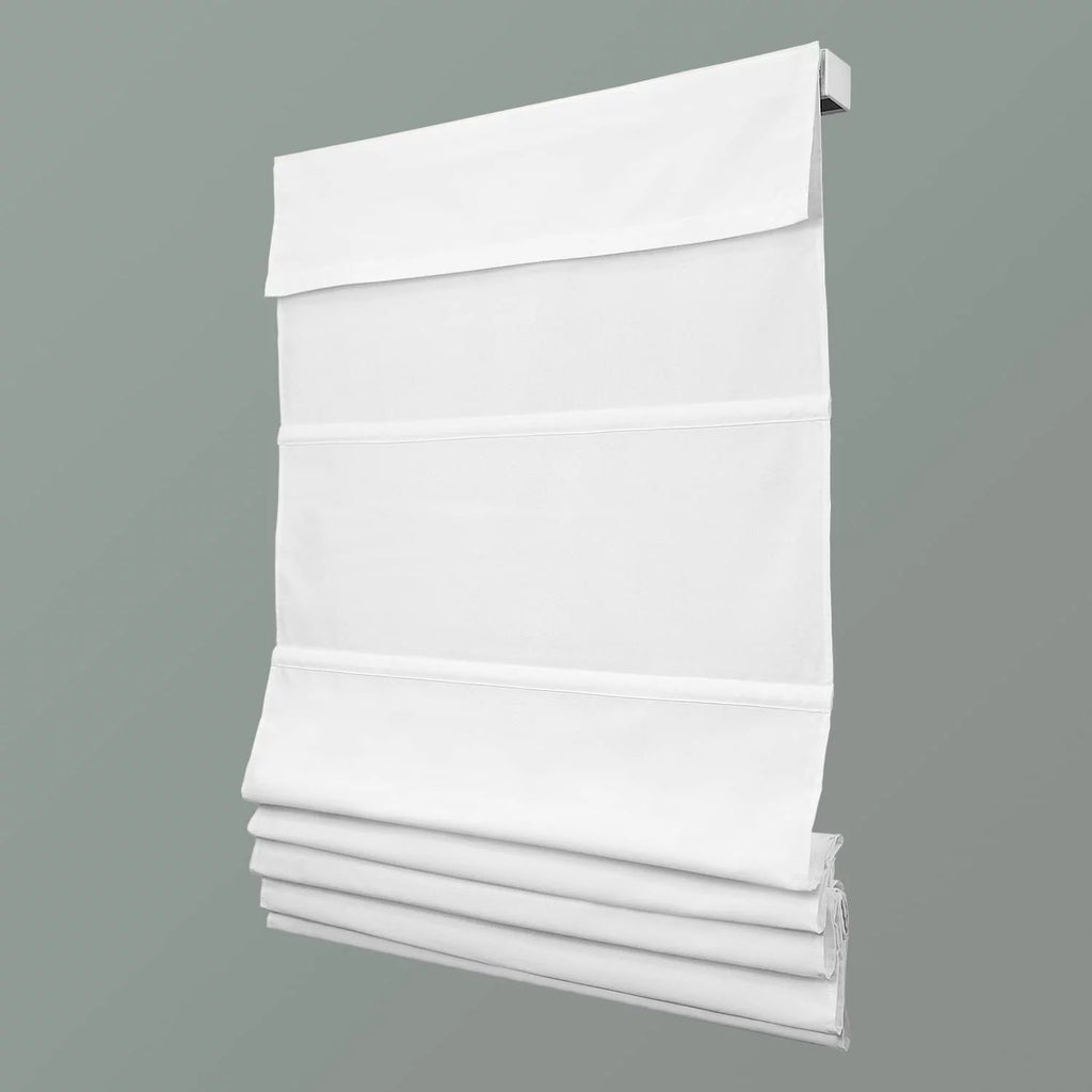 White Cordless Blackout Roman Shade 27"x64" E9708