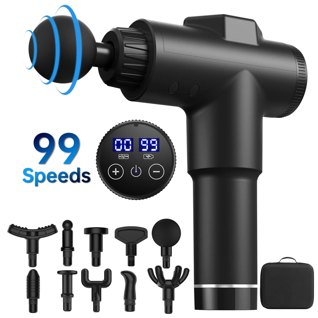 Handheld Deep Tissue Percussion Massage Gun 99 Speed Adjustable T126698