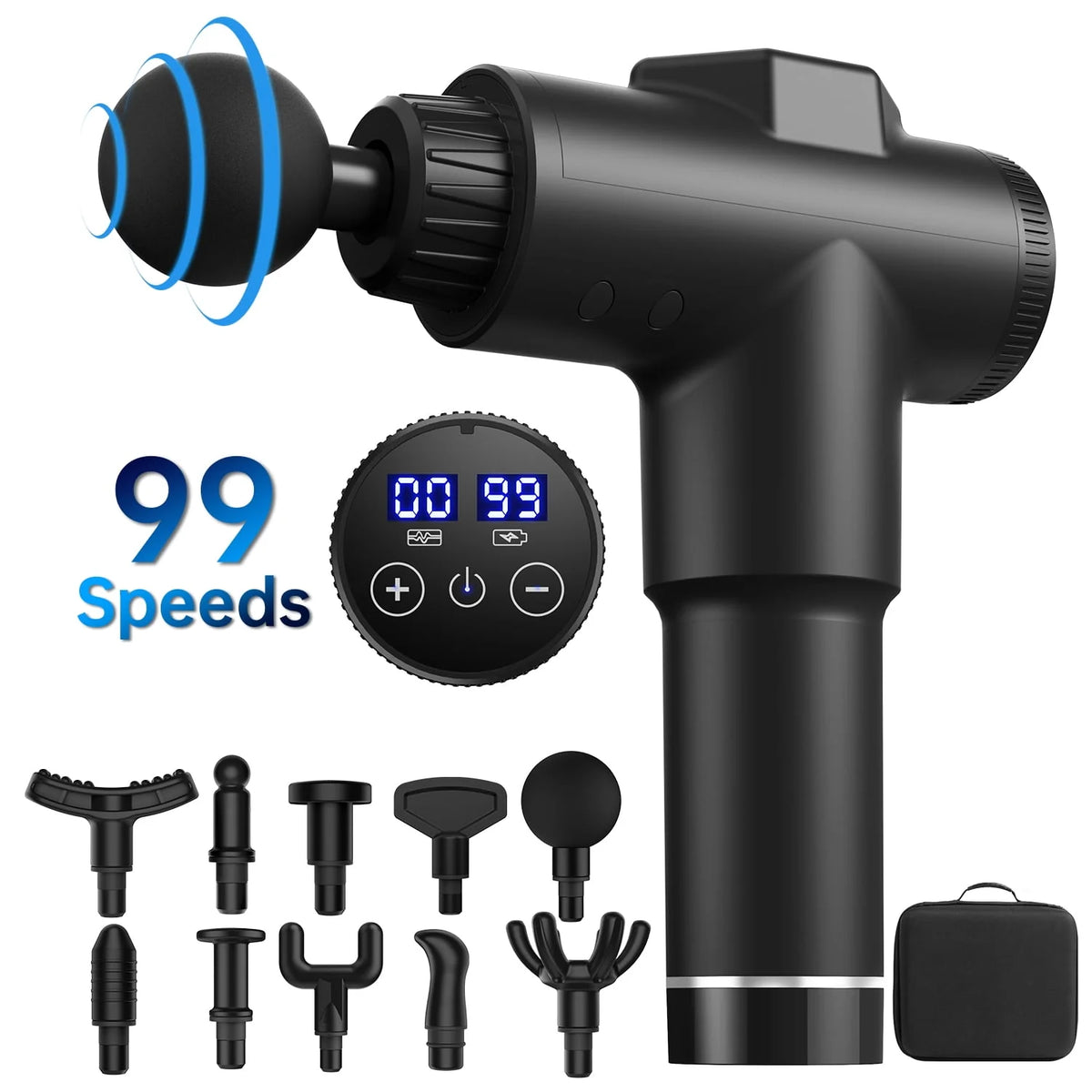 Handheld Deep Tissue Percussion Massage Gun 99 Speed Adjustable T126698