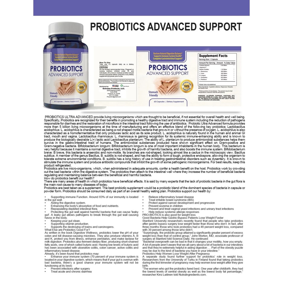 Probiotics 60 Capsules F474793