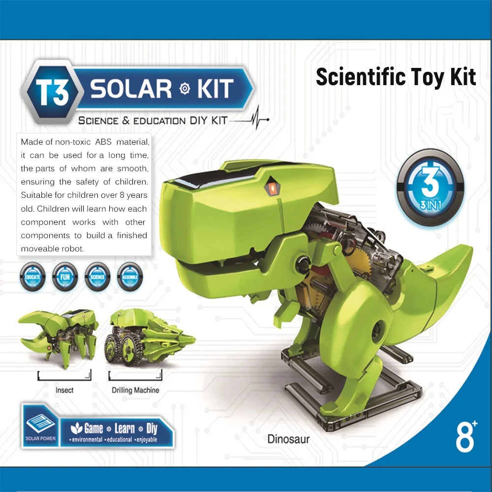 3 in 1 Solar Robot DIY STEM Science Experiment Assembly Model E404222