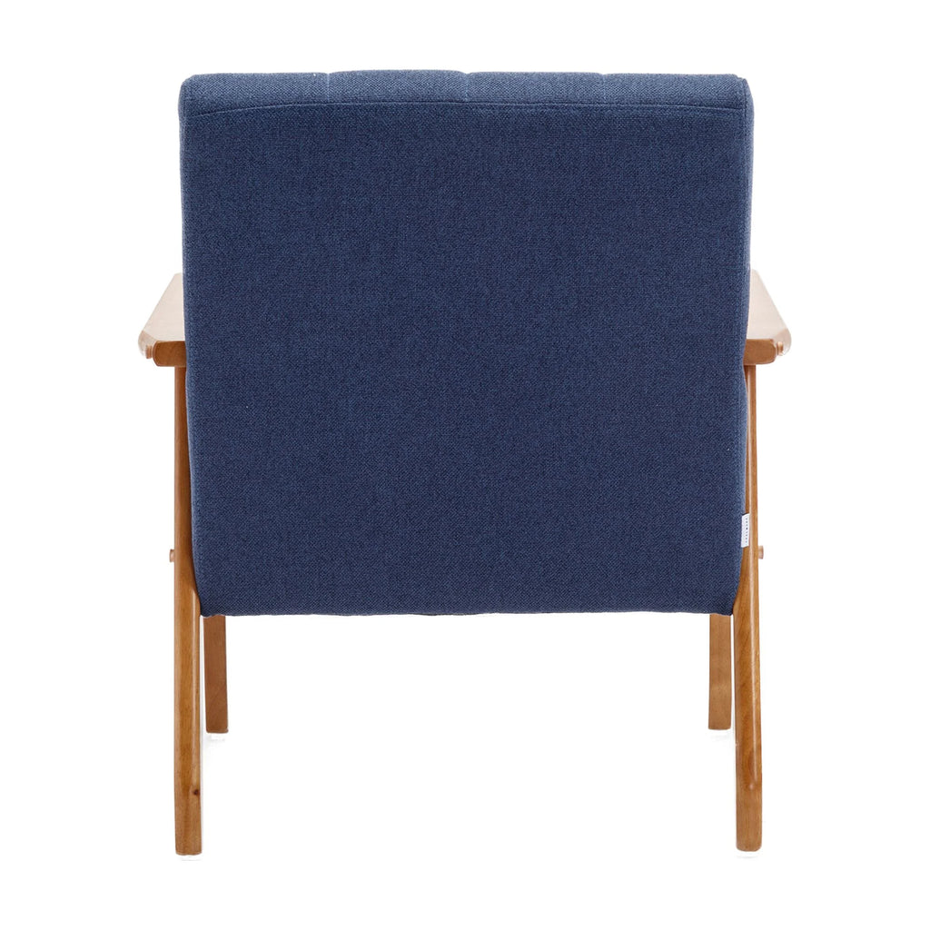 Accent Chairs Set of 2 with Side Table, Wood and Fabric Armchairs P128364
