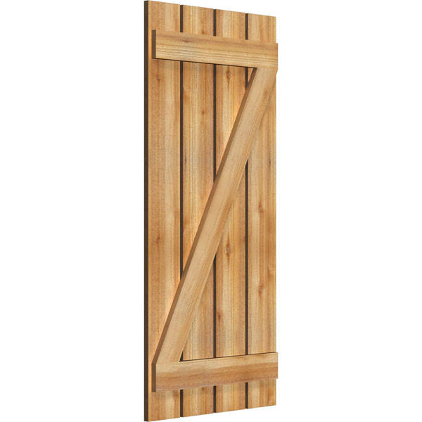 Board-n-Batten Shutters with Z-Bar, Rough Sawn Western Red Cedar H9831