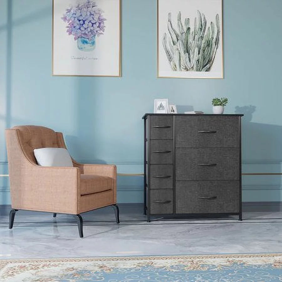 Black Grey 7 Drawer Dresser G770772