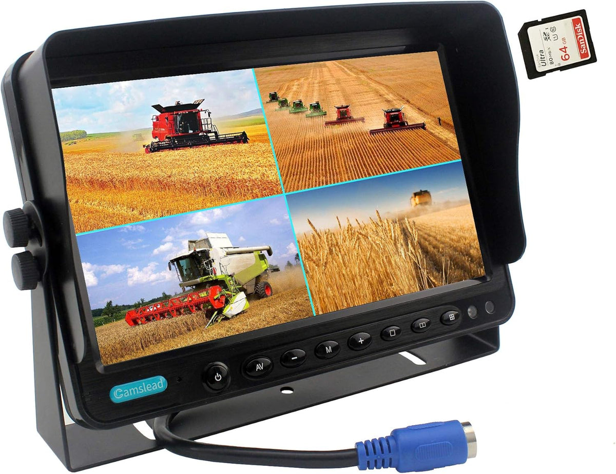 7 inch Backup Camera System with Quad Split Screen Monitor Kit M776