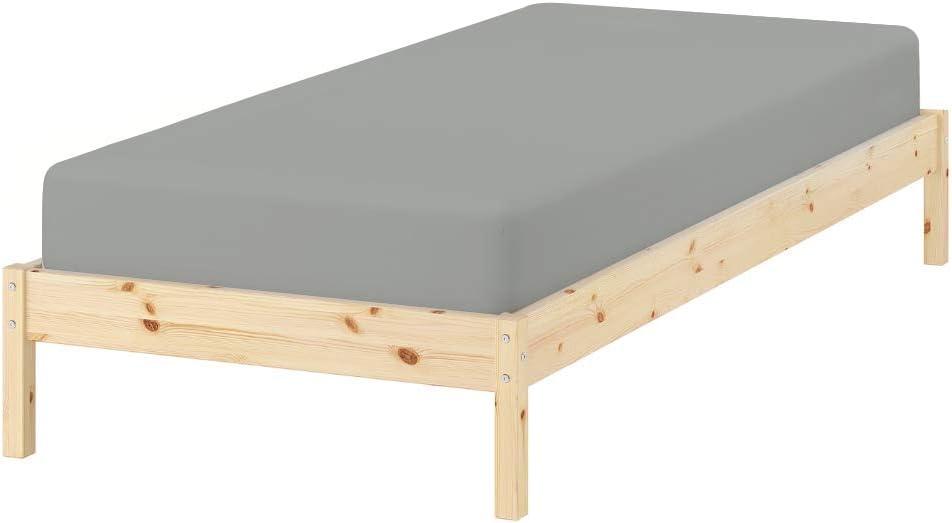 Baby Blue 100% Cotton King Percale Fitted Sheet, 1 Piece, Fits Upto 15 Deep Mattress Pockets J9867