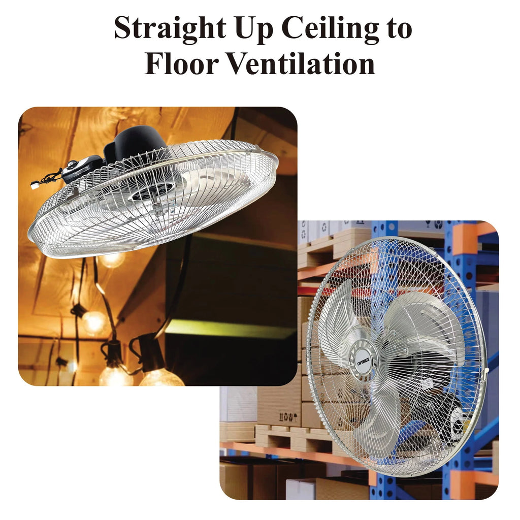 18 Inch 3 Speed Oscillating Wall Mount Fan E4805