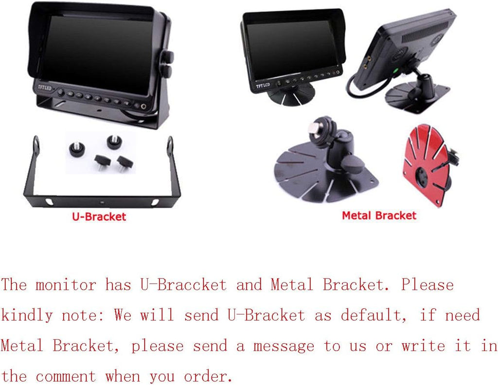 7 inch Backup Camera System with Quad Split Screen Monitor Kit M776