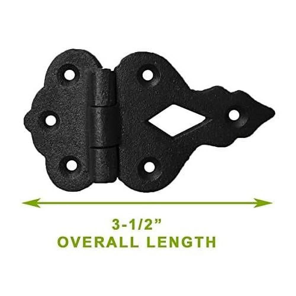 Black Wrought Iron Cabinet Hinge 3/8 In Offset Pack Of 2 U386