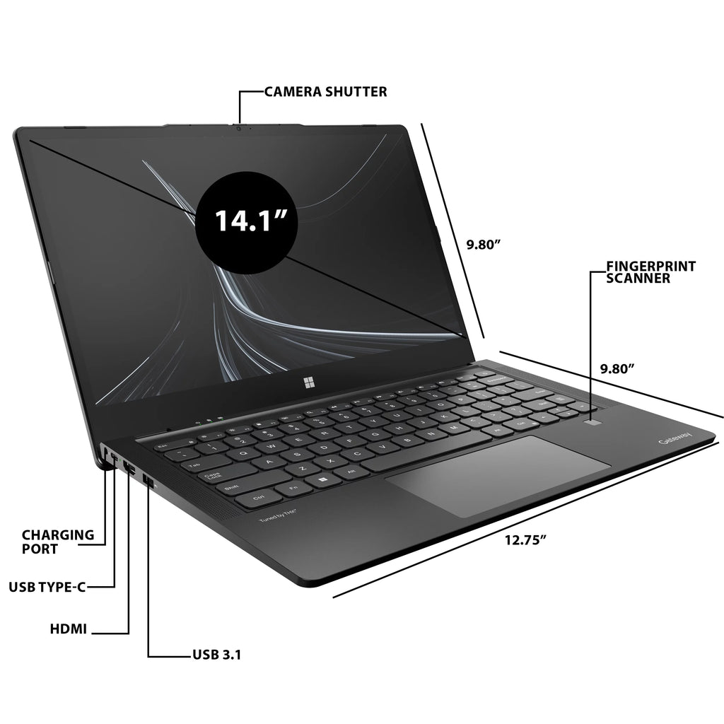 14.1" Ultra Slim Notebook FHD Touchscreen Intel Core i5 8GB RAM 512GB SSD Black Q2826