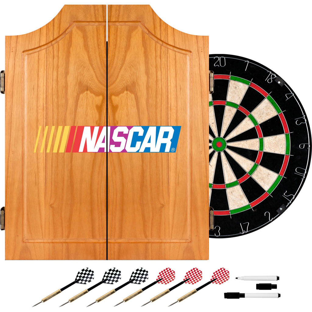 Beveled Wood Dart Cabinet Set P5647