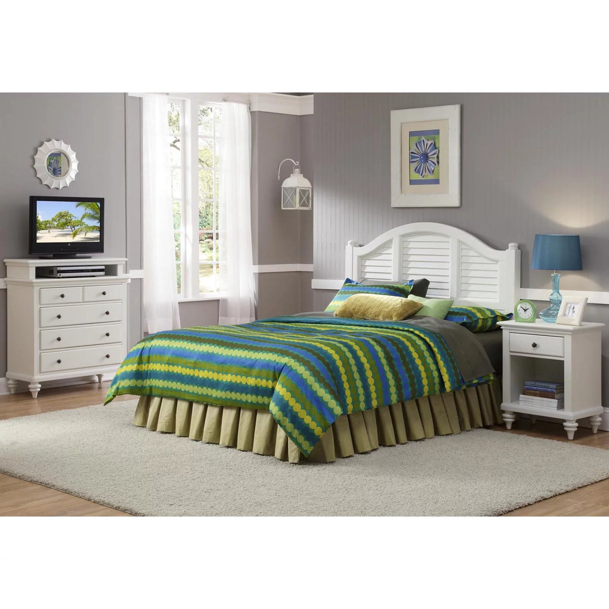 Off White Wood King Headboard B669