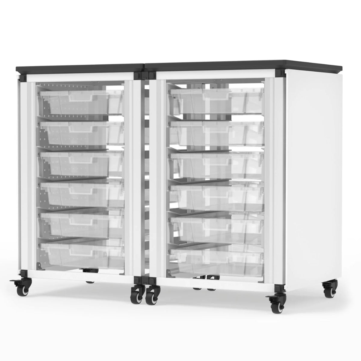 Modular Classroom Storage Cabinet with 12 Clear Bins V3549