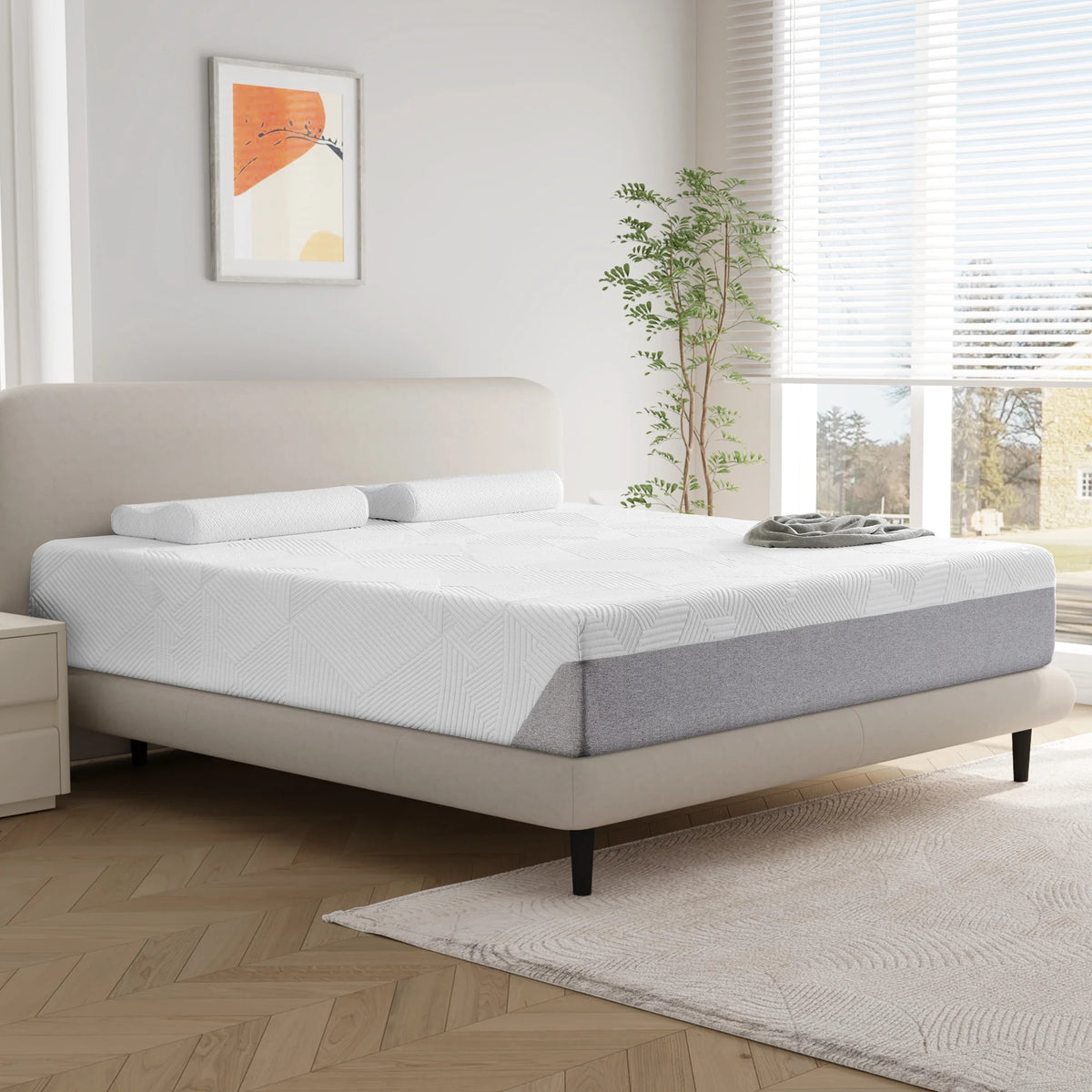 King Size Medium Firm Memory Foam Mattress U40332
