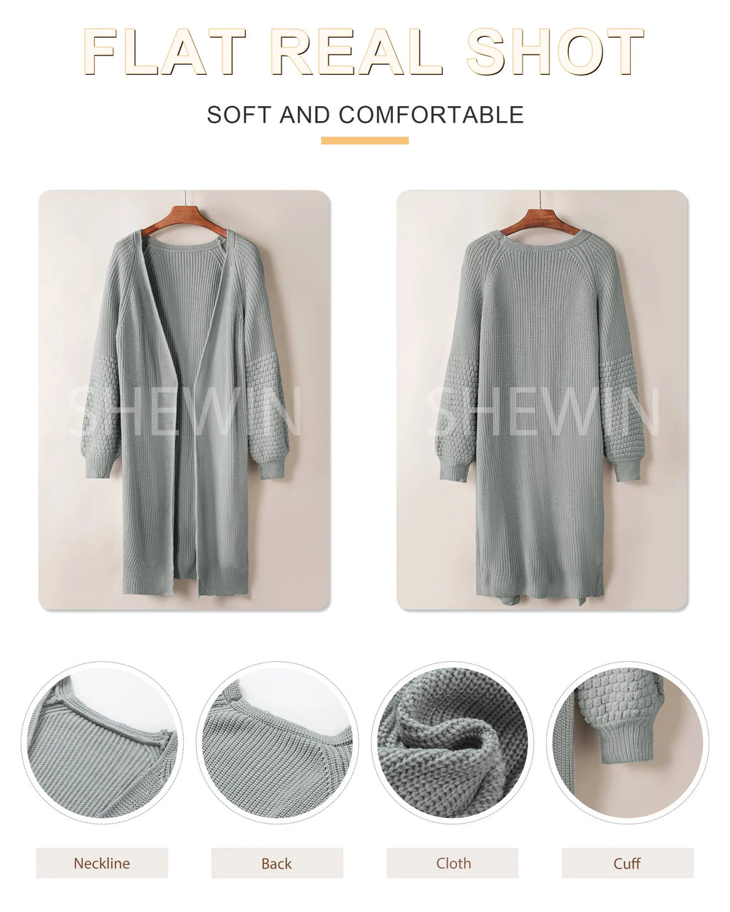 Oversized Cable Knit Cardigan X319