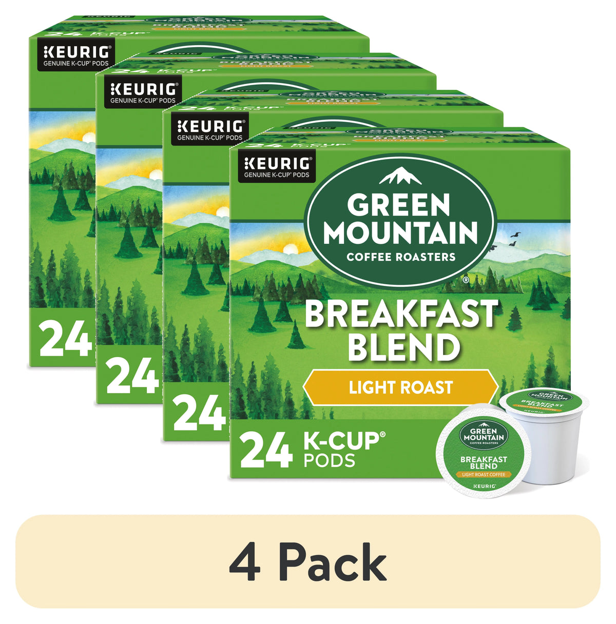 Light Roast K-Cup Coffee Pods, 24 Count S958