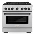 36 5.2 cu. ft. Gas Range with Convection Gas Oven in Stainless Steel and Matte Black O615