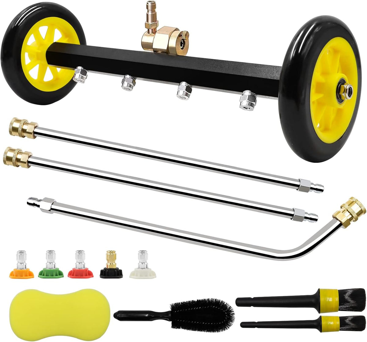 16 Inch Pressure Washer Surface Cleaner Attachments with 2 Extension Wands I34528