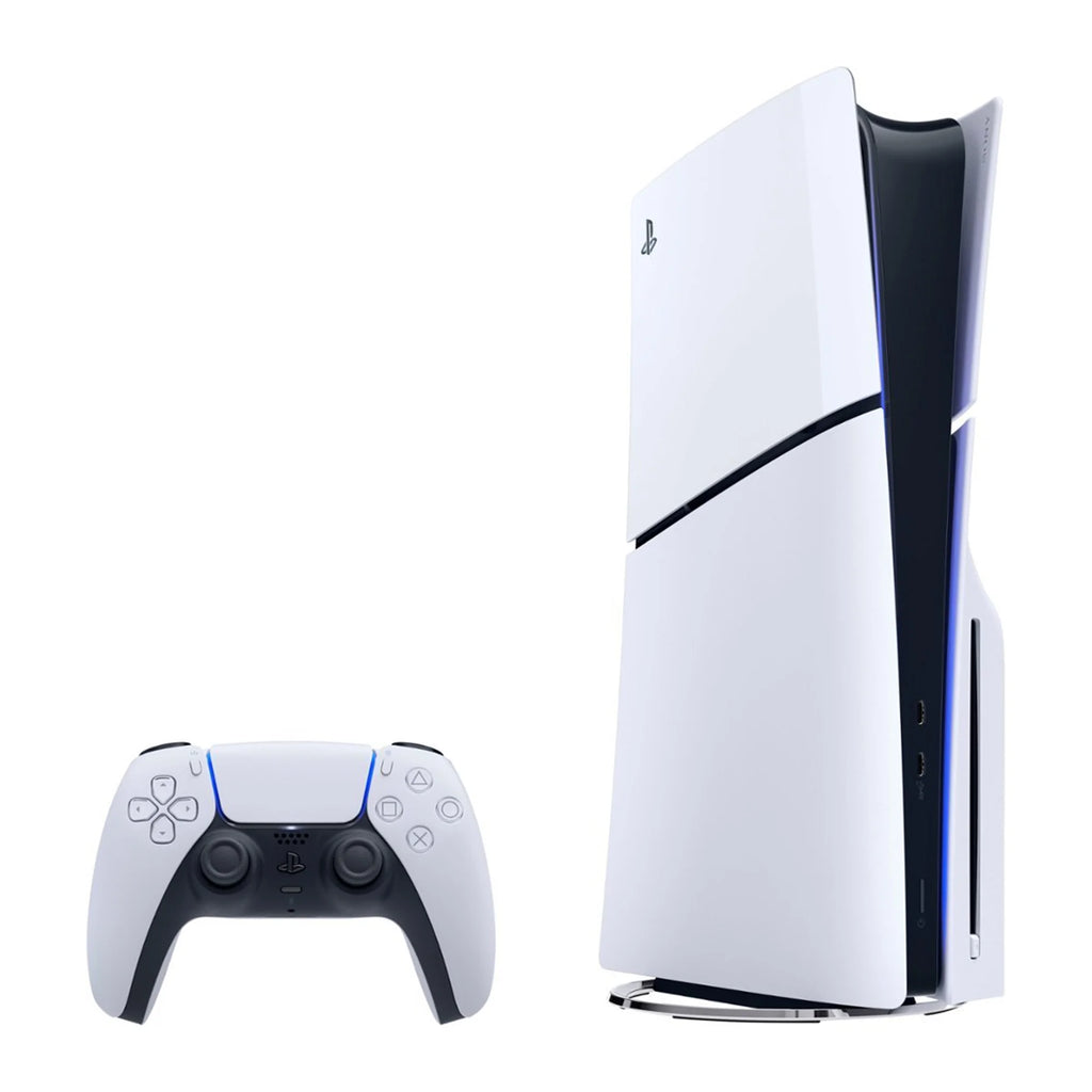 White PS5 Disc Slim Gaming Console with Wireless Controller T18122