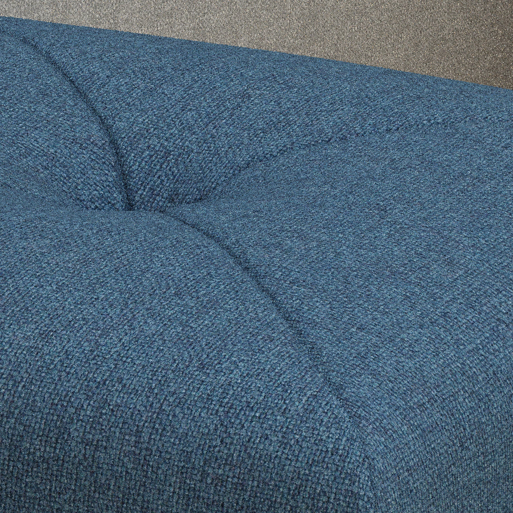 Navy Blue Fabric Square Ottoman P128230