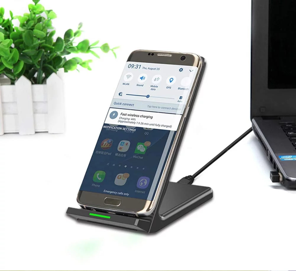 10W Fast Wireless Charger Stand Detachable 2-Coils Charging Pad I711860