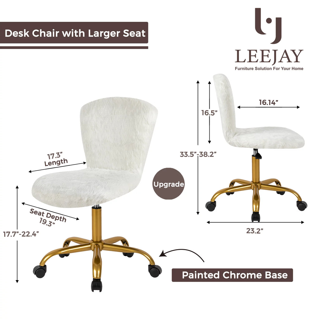 Fuzzy Desk Chairs Set of 2 L91493