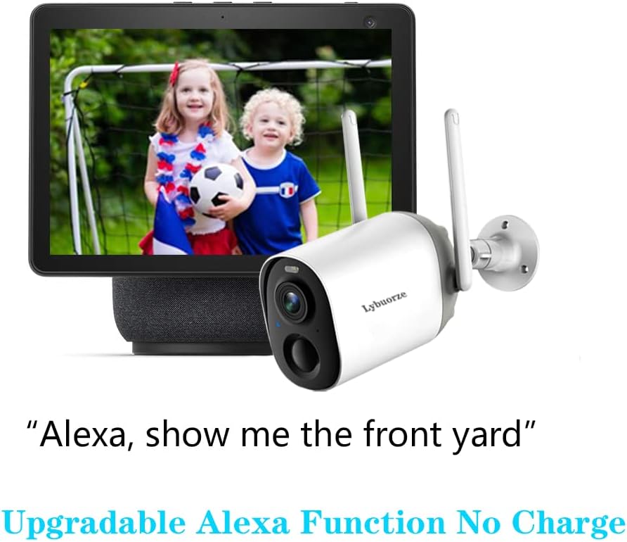 Wireless Battery Powered Outdoor Security Camera with Color Night Vision and Spotlight J657566