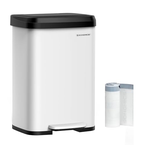 Stainless Steel Kitchen Trash Can with Step-on Pedal K2147