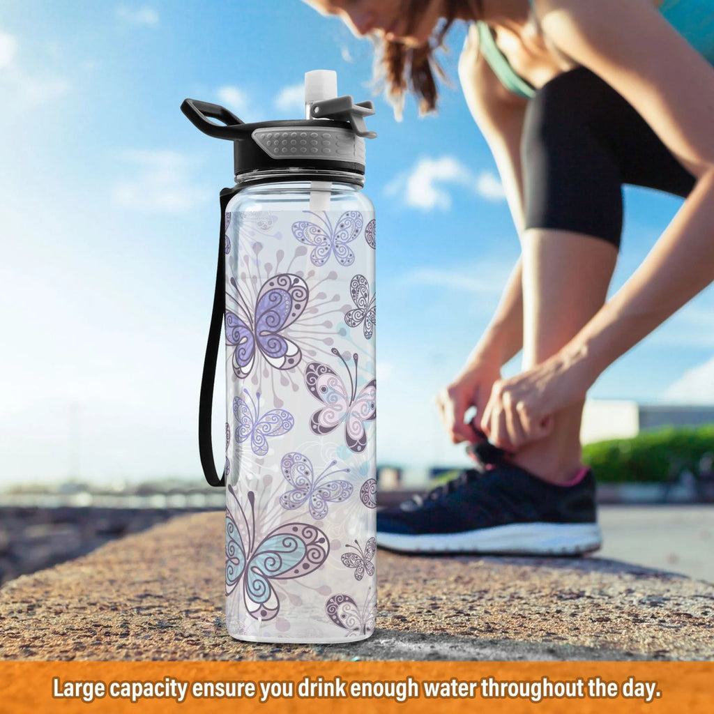 32oz Leakproof Tritan Sports Water Bottle with Straw Y62157
