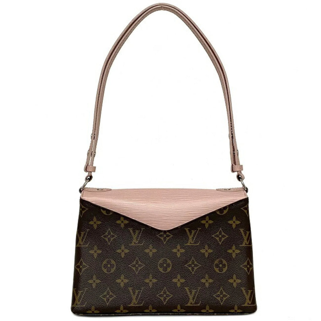 Pink Brown Monogram Leather Handbag C90810