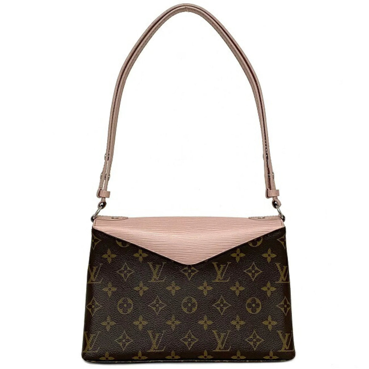 Pink Brown Monogram Leather Handbag C90810