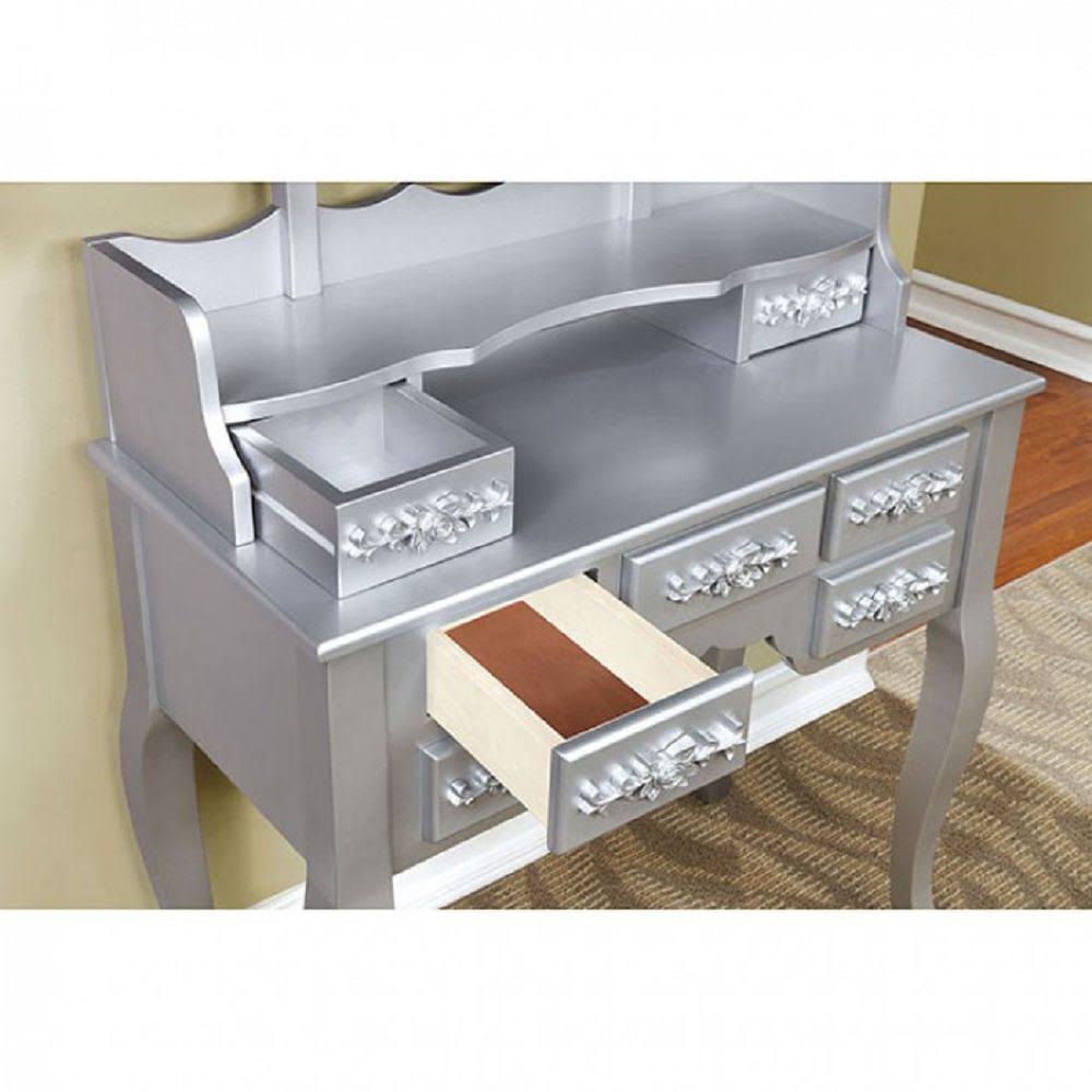 Silver Vanity with Stool A4508
