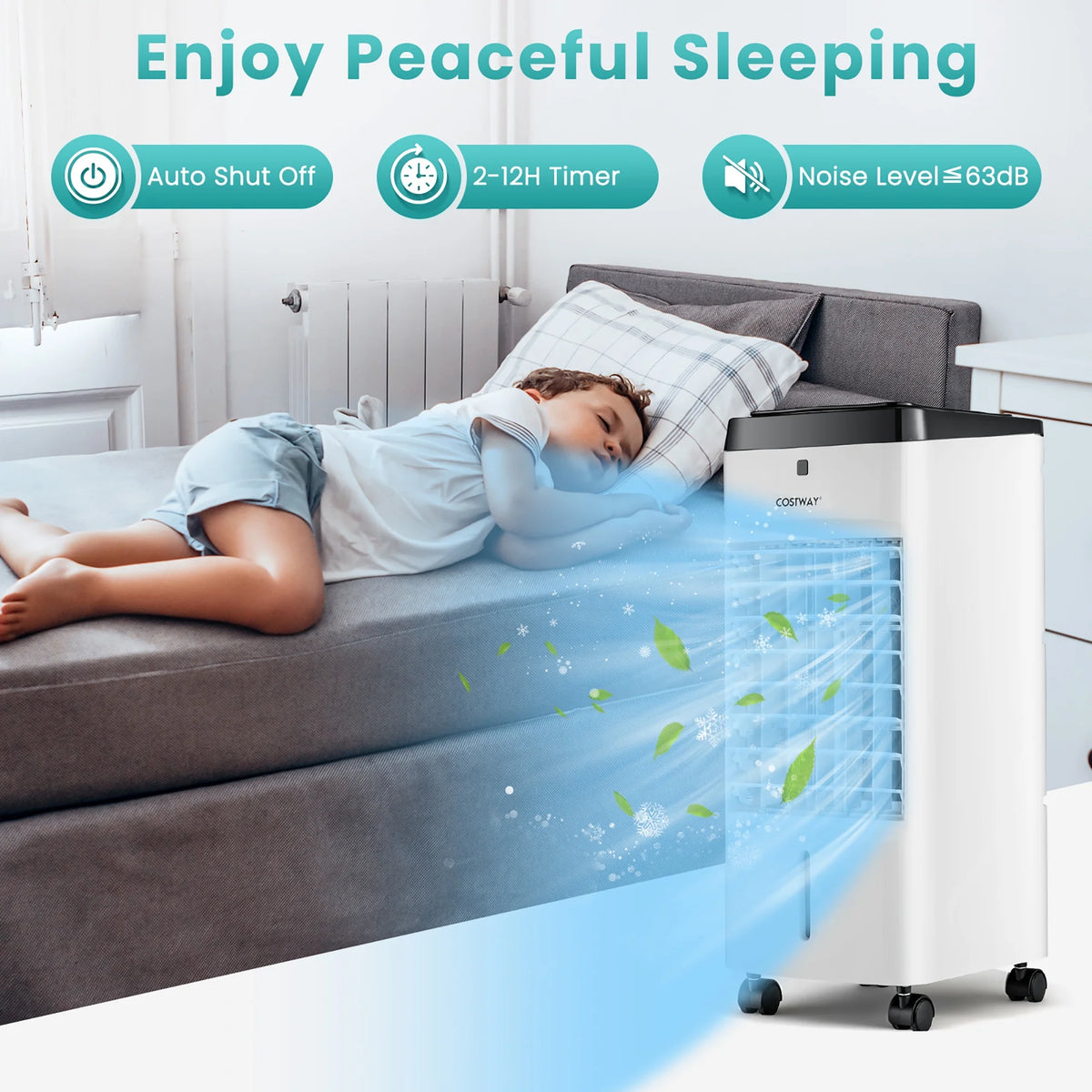 4-in-1 Evaporative Air Cooler with Fan Humidifier K317749
