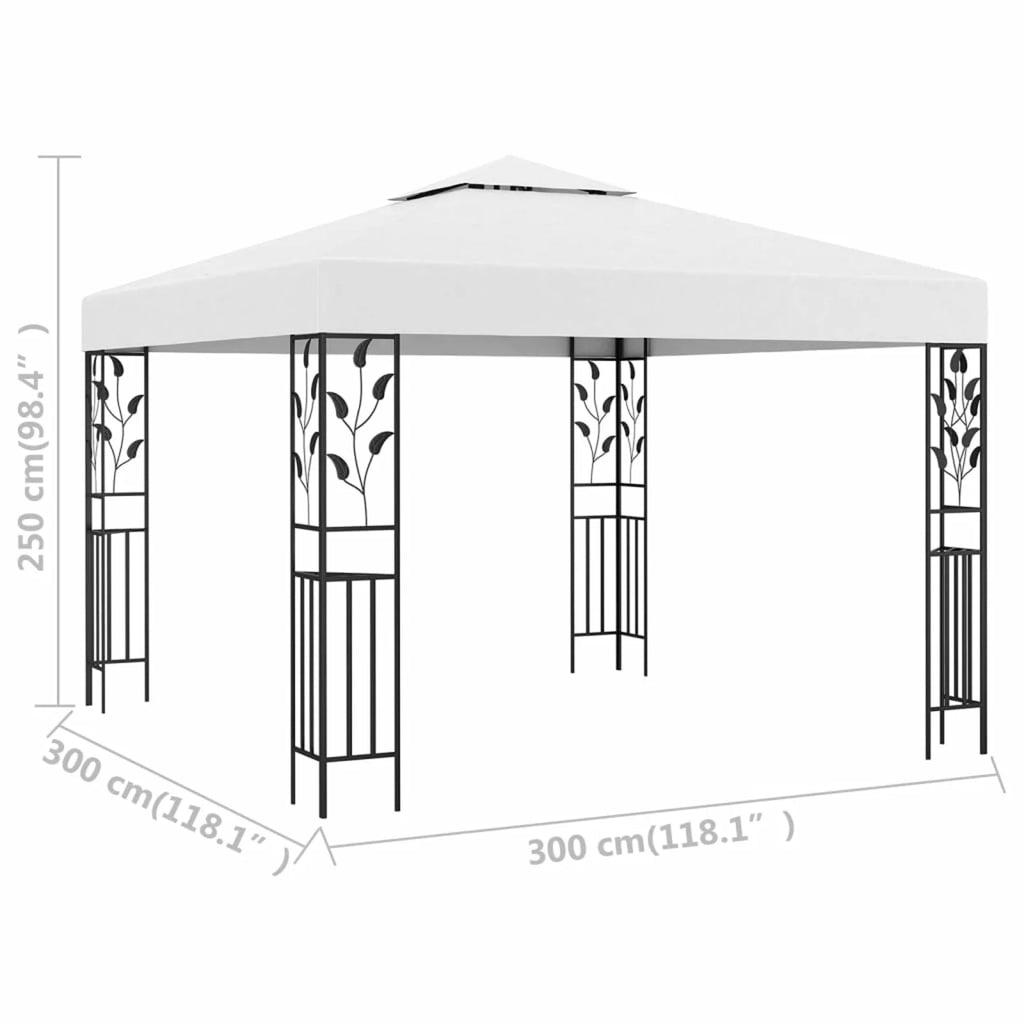 Party Tent Outdoor Gazebo Canopy Sun Shade Shelter Steel Frame White R1310
