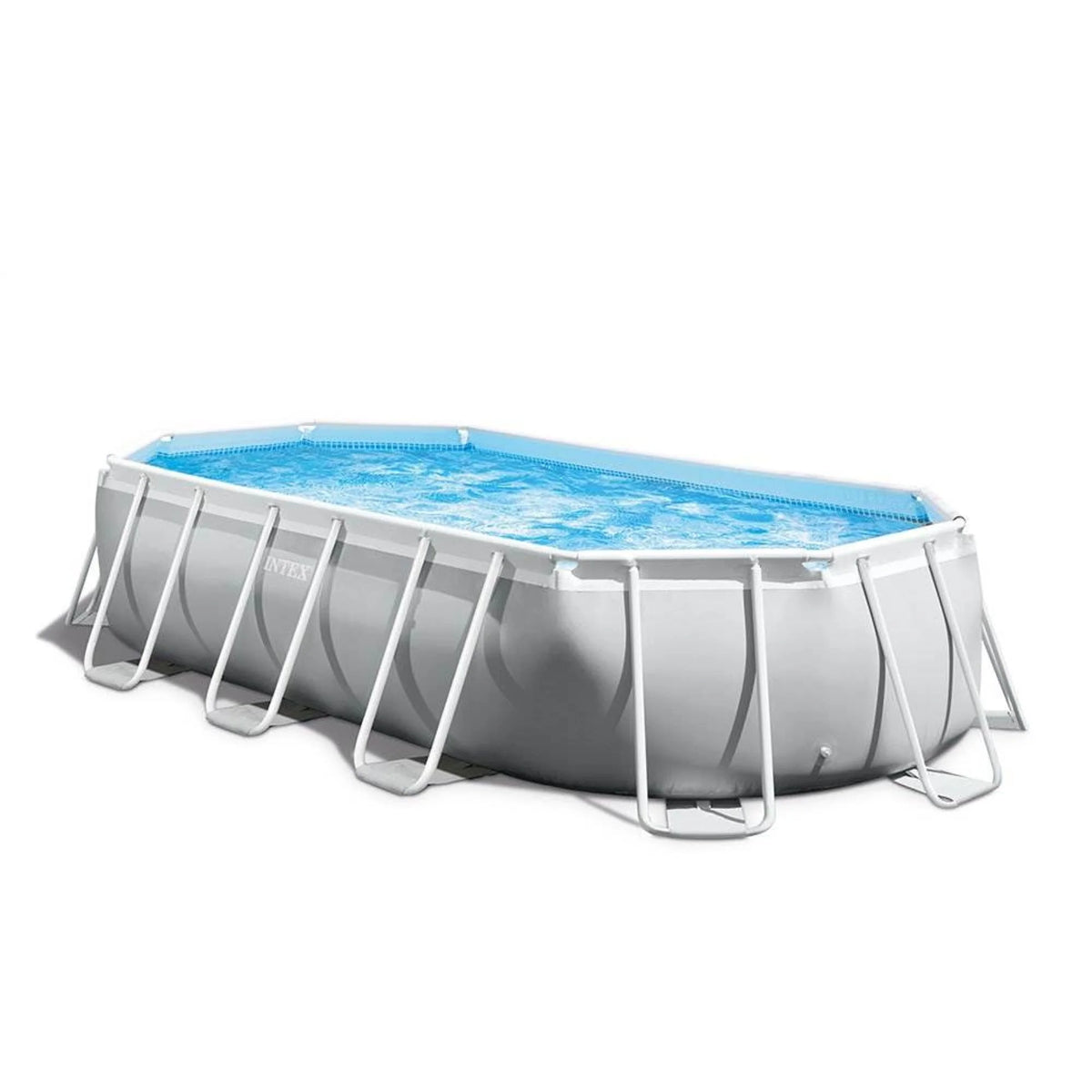Oval Above Ground Swimming Pool Set with Canopy X91894