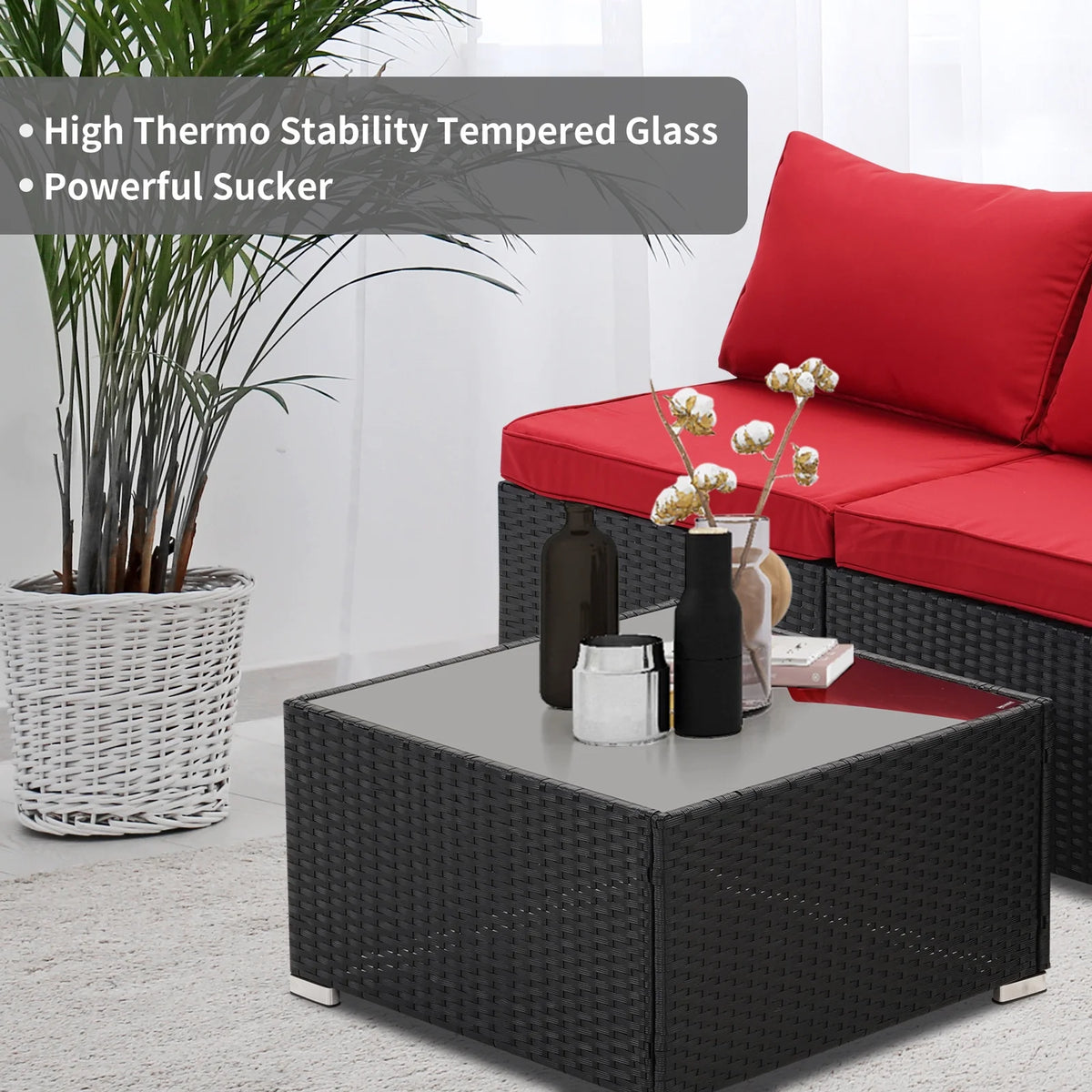 7 Pcs Outdoor Patio Furniture Sofa Set I45796