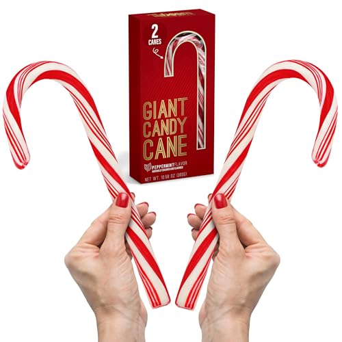 2 Pack 10 Inch Individually Wrapped Peppermint Candy Cane Sticks U44659