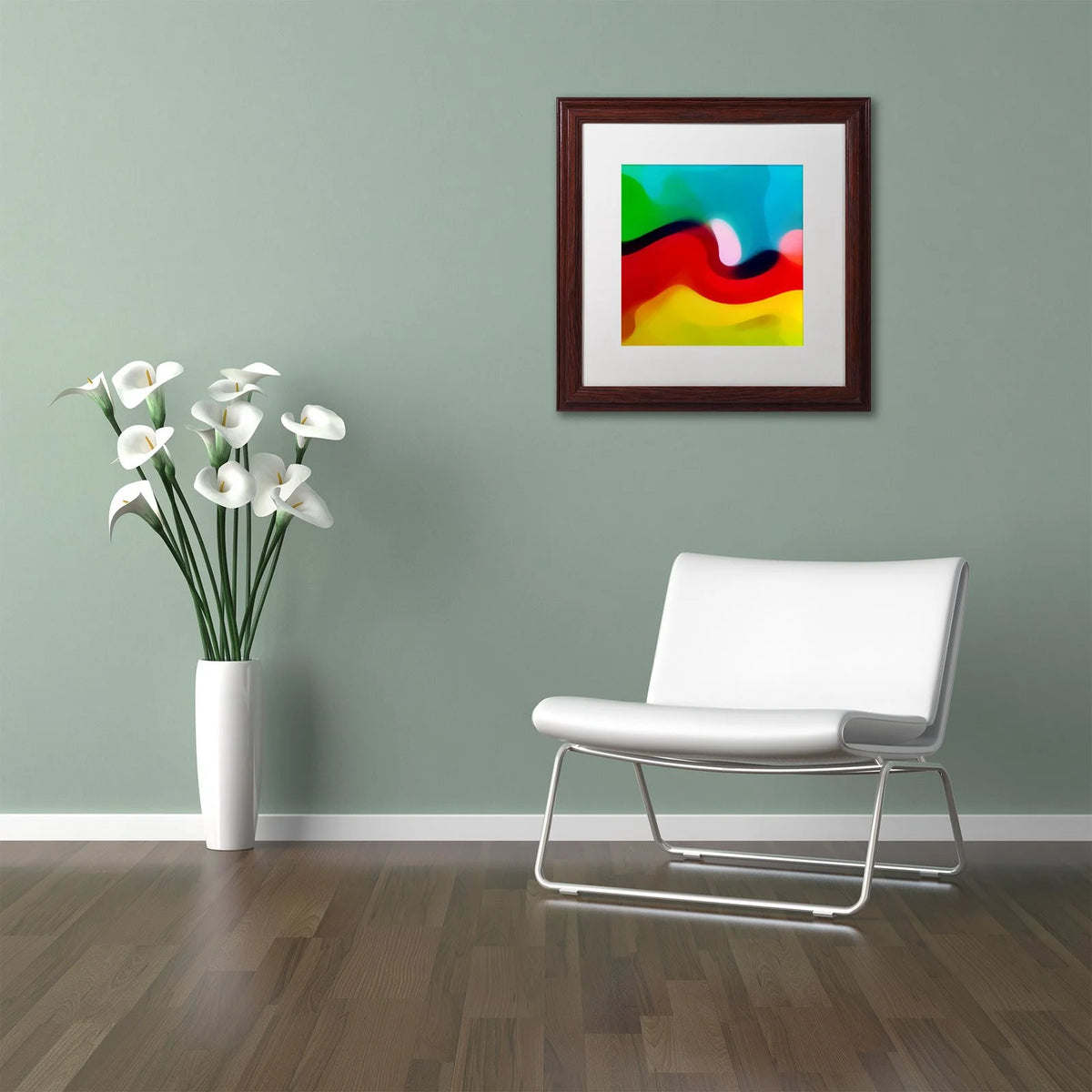 Silver Frame Canvas Art K678