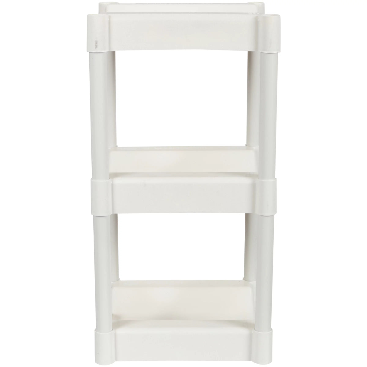3-Tier White Plastic Storage System with Floor Protector P2988