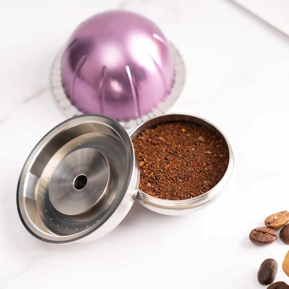 Stainless Steel Reusable Coffee Capsules Filter Set F15769