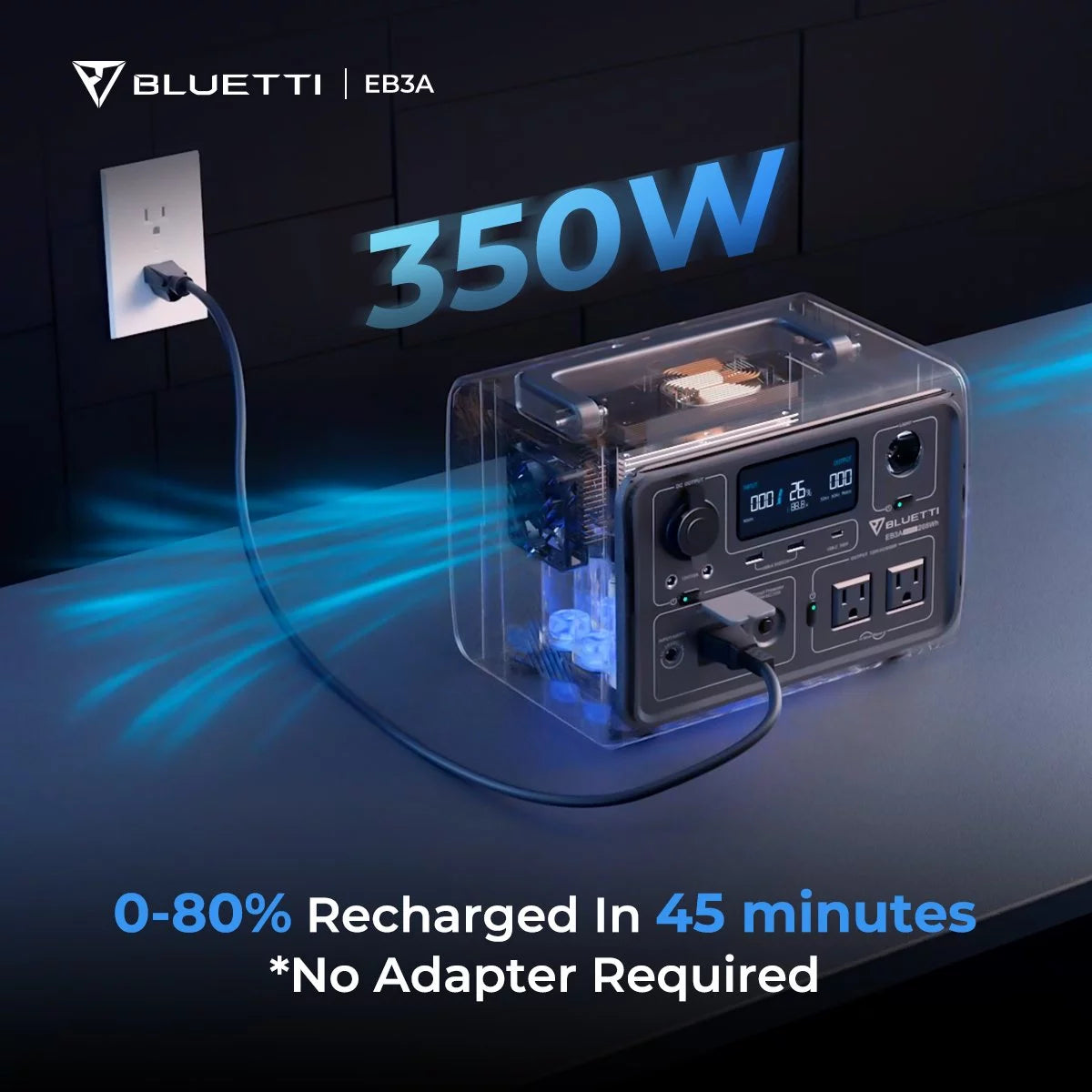 Portable Generator 600W 268Wh LiFePO4 Power Station X835002