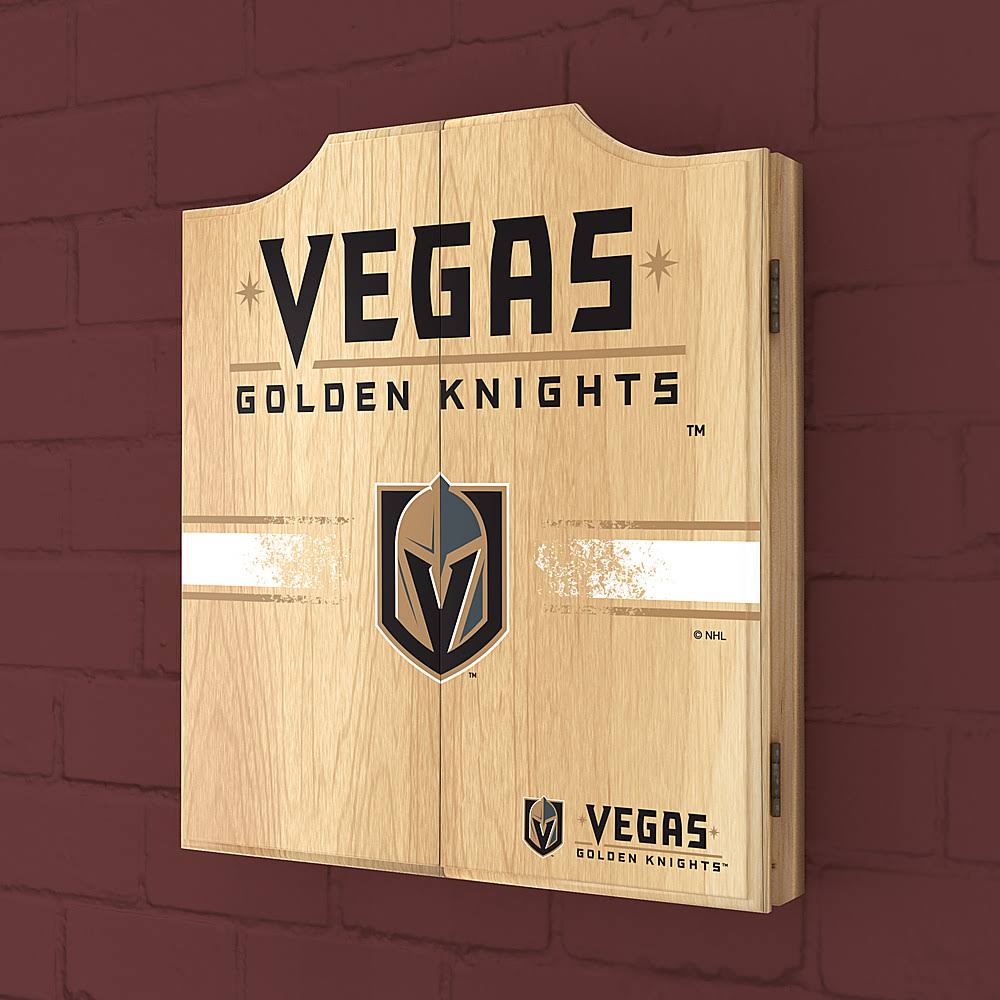 Beveled Wood Dart Cabinet Set P5647