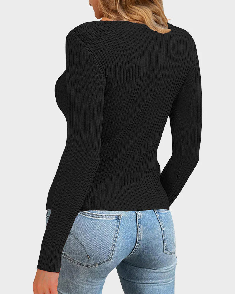 Cutout Knit Sweater N399575