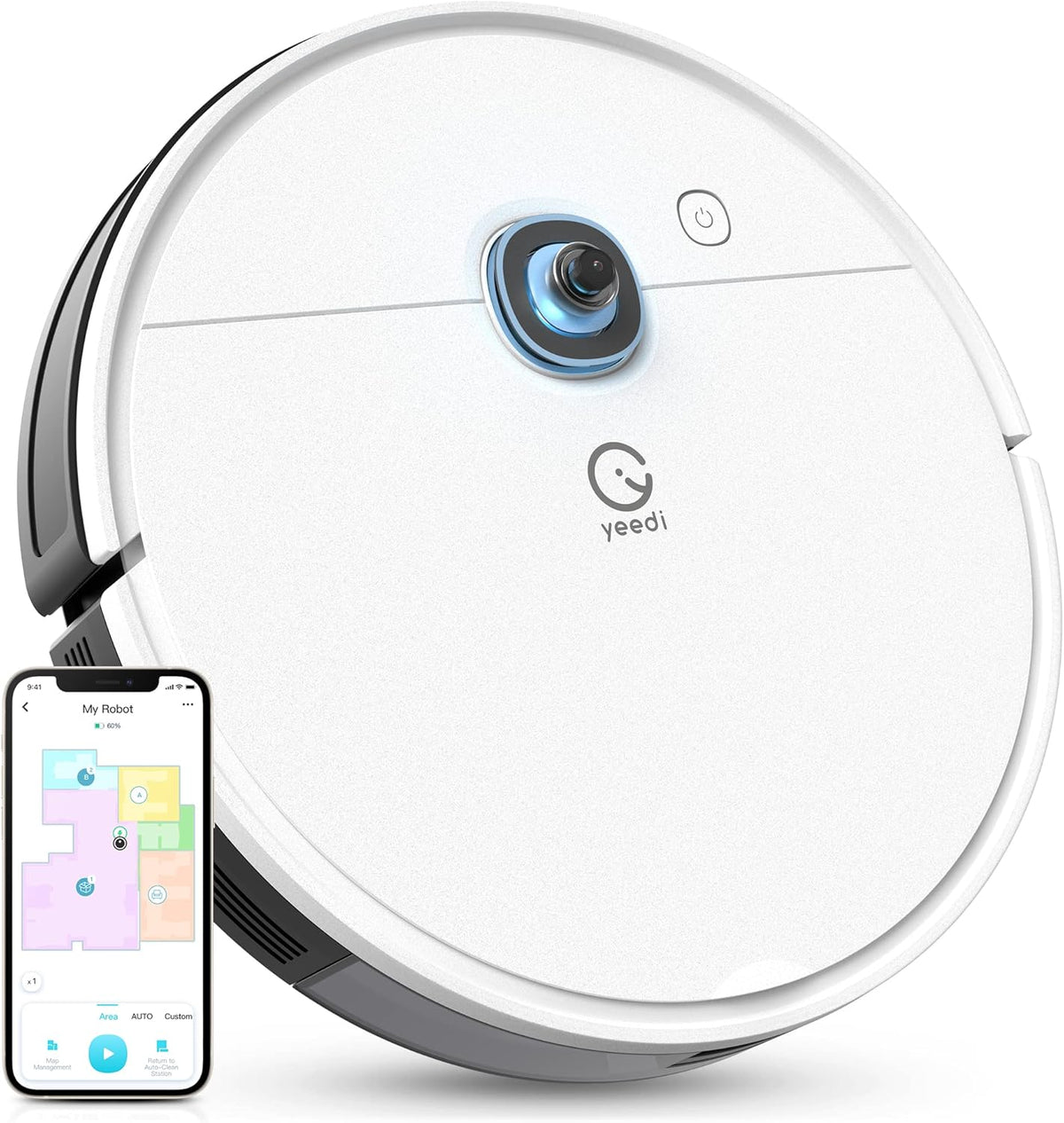 Robot Vacuum, 3000Pa Suction, Carpet Detection, Smart Visual Mapping, 110mins Runtime Q3998