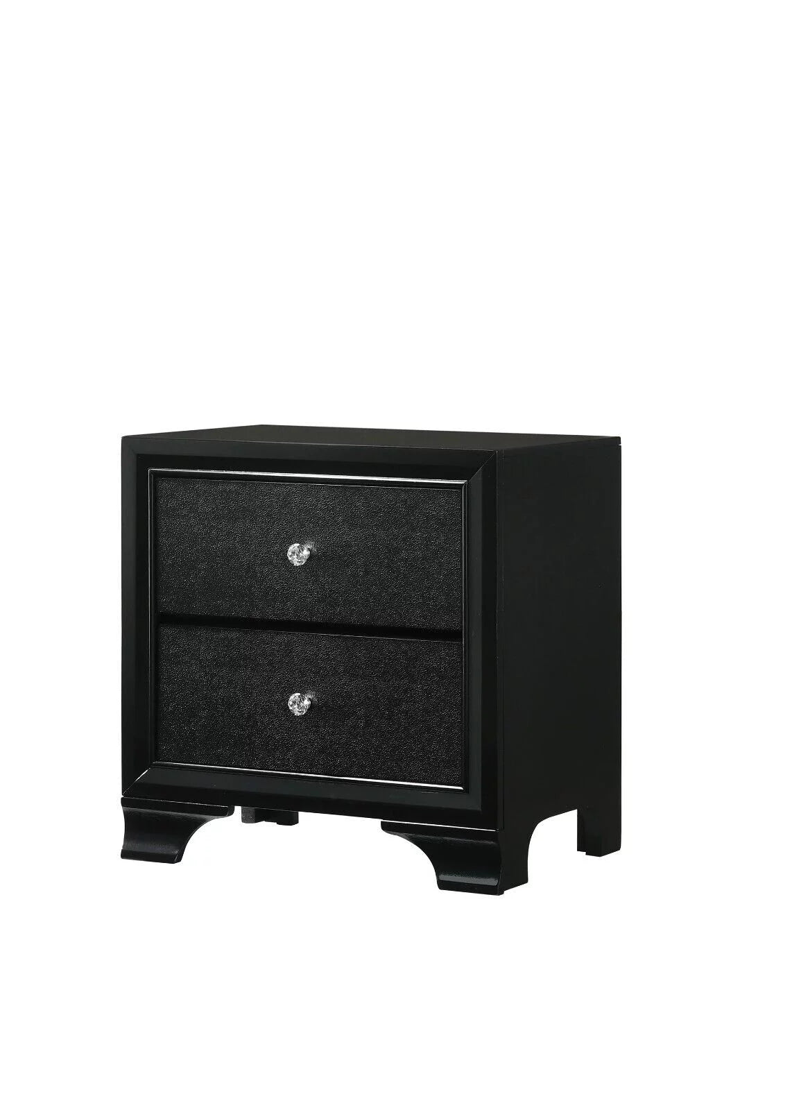 King Size Upholstery LED Bed Dresser Mirror Nightstand Set I9133