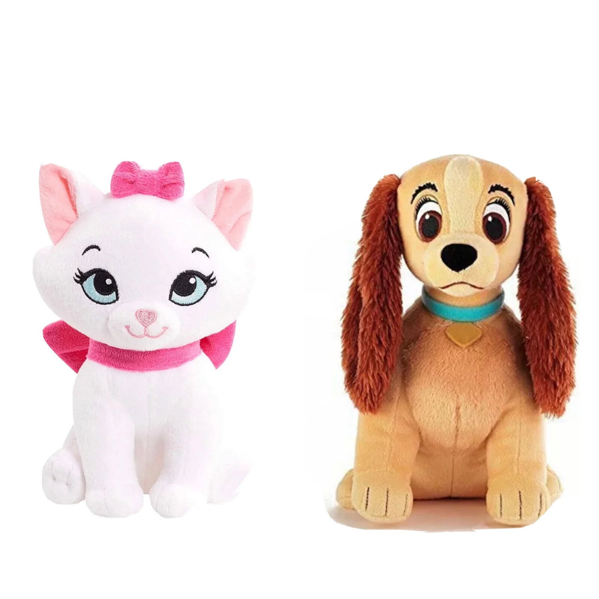 Cat & Dog 12” Plush Set Stuffed Animal I6084