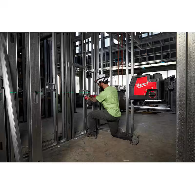 Green Rechargeable Cross Line Laser Level and LED Flood Light V3223