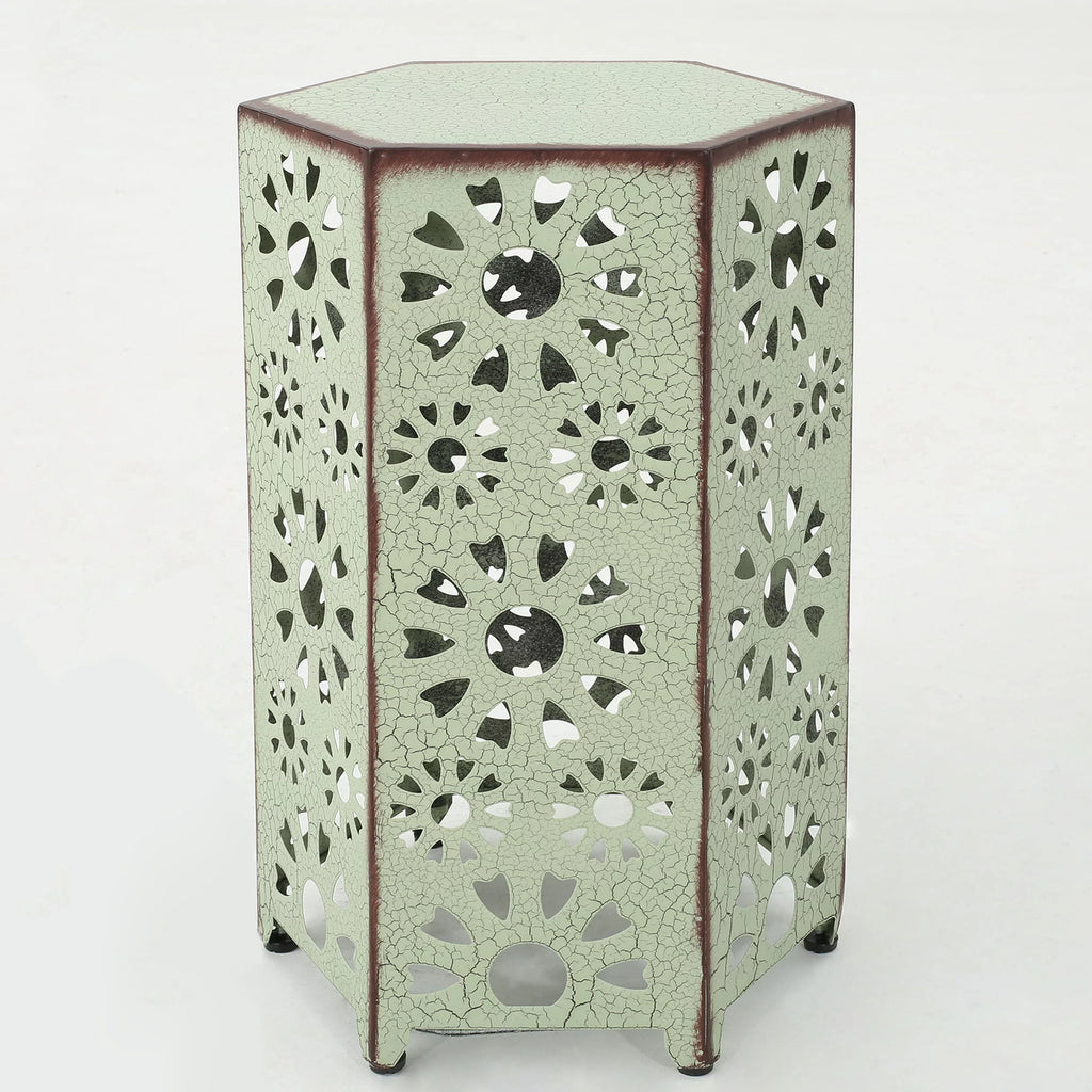 12 Inch and 14 Inch Iron Side Table Set I2014